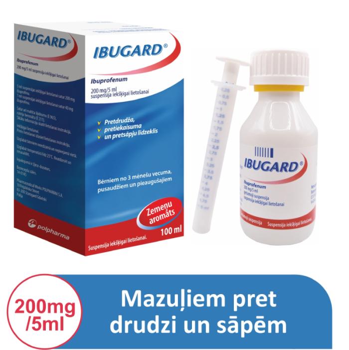 IBUGARD 200 mg/5 ml suspensija iekšķīgai lietošanai 100ml