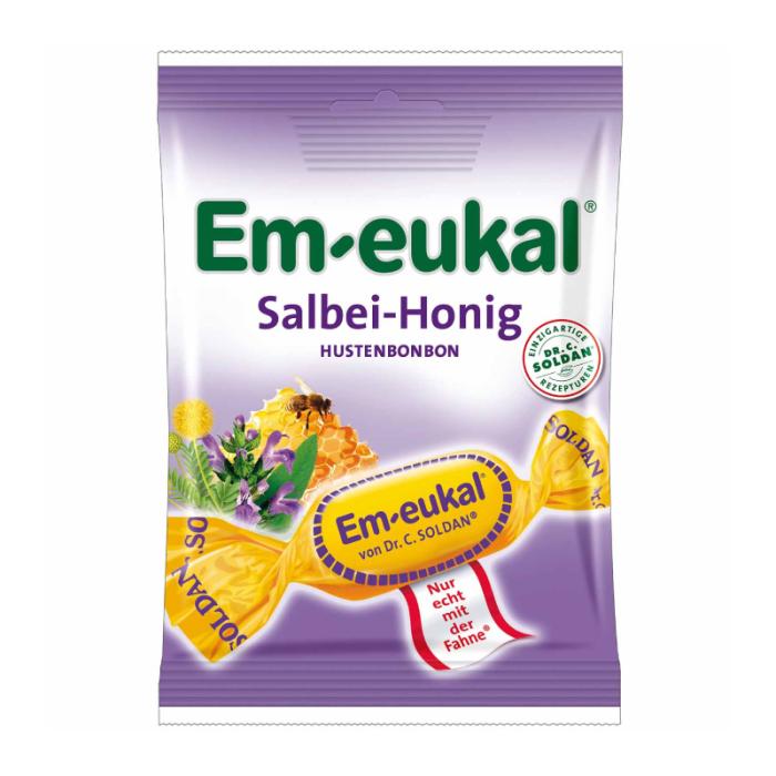 DR.SOLDAN Em-Eukal Salvijas-Medus ar C vit. karameles 75g