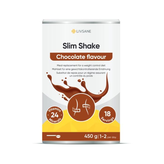 LIVSANE Slim Shake ar šokolādes garšu 450 g