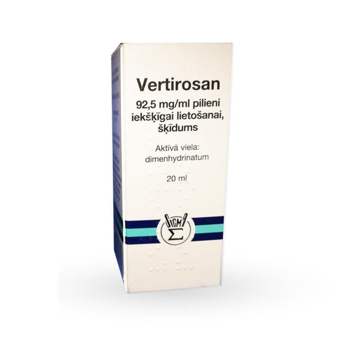 VERTIROSAN 92.5mg/ml pilieni iekšķīgai lietošanai, šķīdums 20 ml