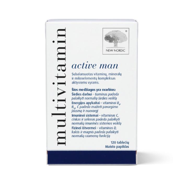 NEW NORDIC Multivitamin active man tabletes N120