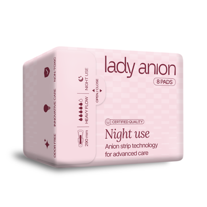 LADY ANION Night Use higiēniskās paketes N8