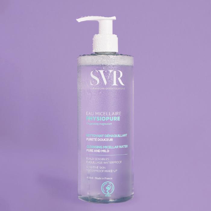 SVR Physiopure Eau Micellaire micelārais ūdens dekoratīvās kosmētikas notīrīšanai 400 ml