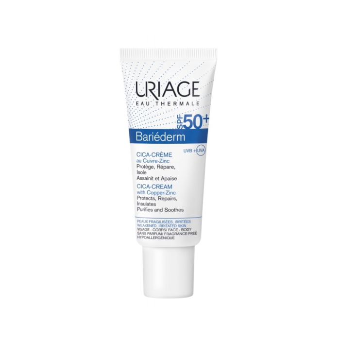 URIAGE Bariederm Cica SPF50+ krēms ar Cu-Zn 40 ml