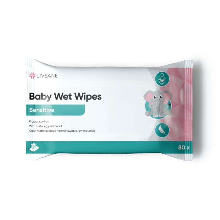 LIVSANE mitrās salvetes bērniem N80