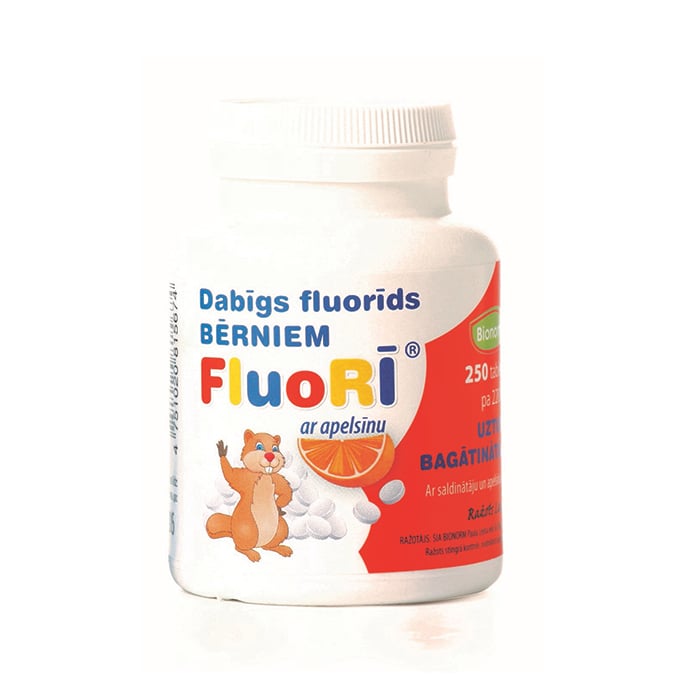 Fluorī ar apelsīnu 220 mg N250 