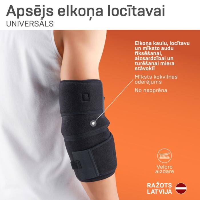 TONUSELAST 0211 LUX medicīniskais elastīgais apsējs no neoprēna (ortoze) elkoņa locītavas fiksācijai N1
