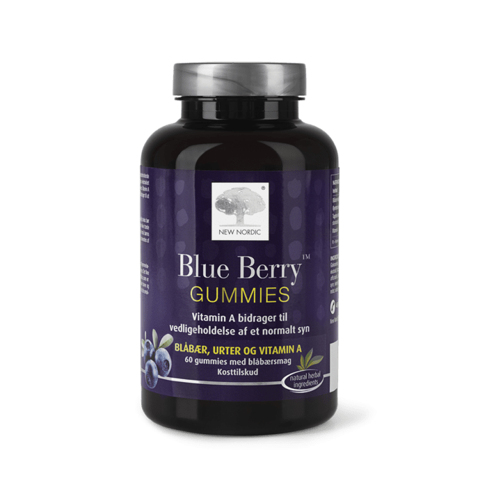 NEW NORDIC Blue Berry Gummies košļājamās pastilas redzei N60