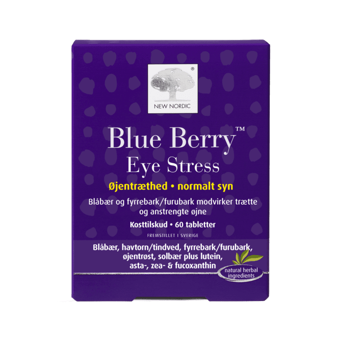 NEW NORDIC Blue Berry Eye Stress tabletes redzei N60