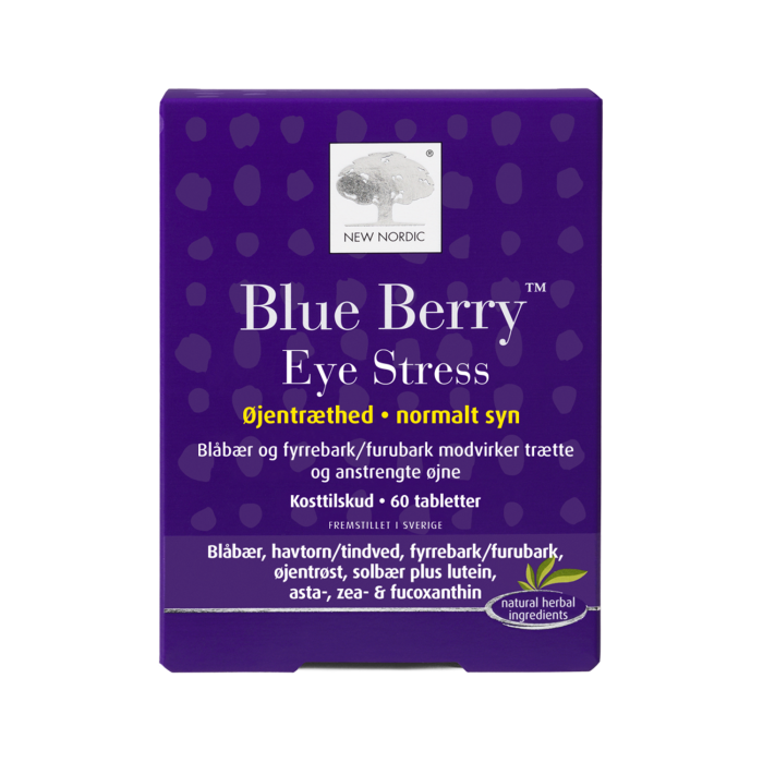 NEW NORDIC Blue Berry Eye Stress tabletes redzei N60