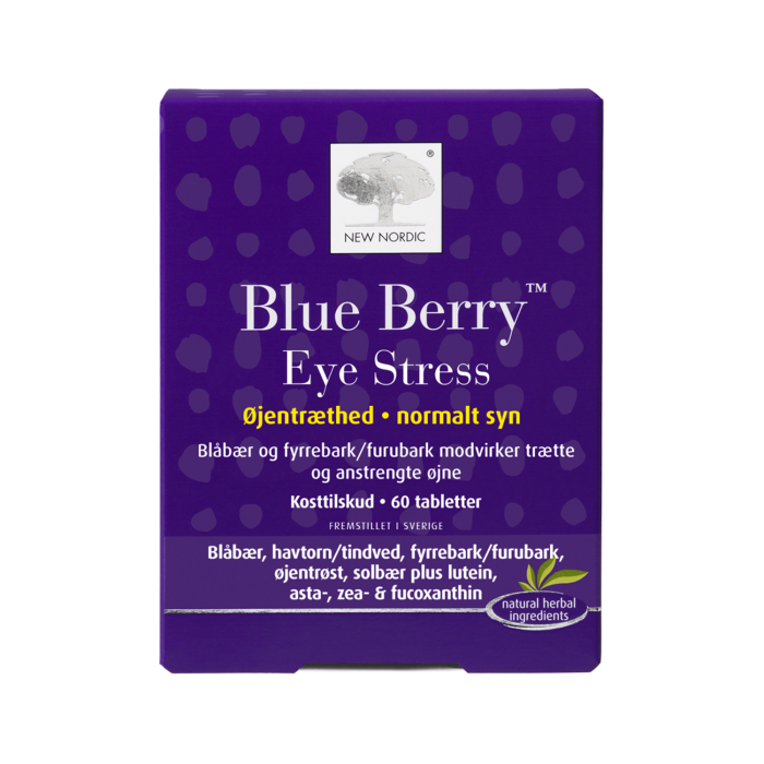 NEW NORDIC Blue Berry Eye Stress tabletes redzei N60