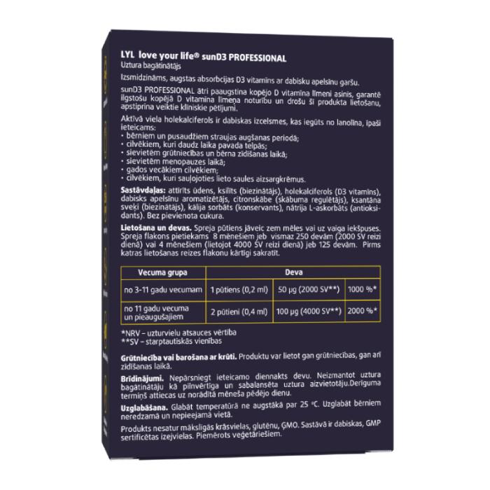 LYL sunD3 PRO 4000 SV | 2000 SV (250 devas), sprejs, 50 ml