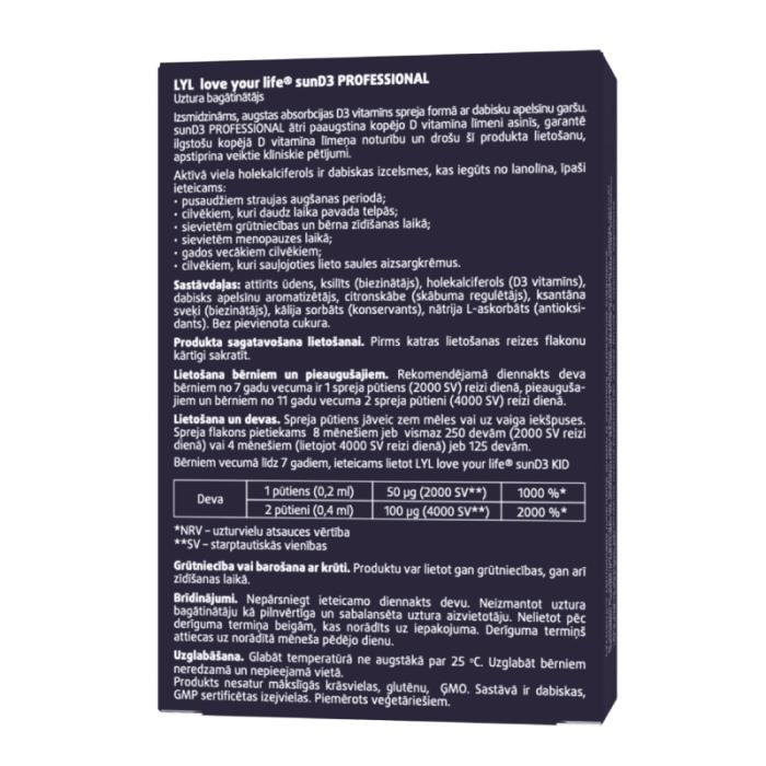 LYL sunD3 PROFESSIONAL 4000 SV | 2000 SV, sprejs, 50 ml