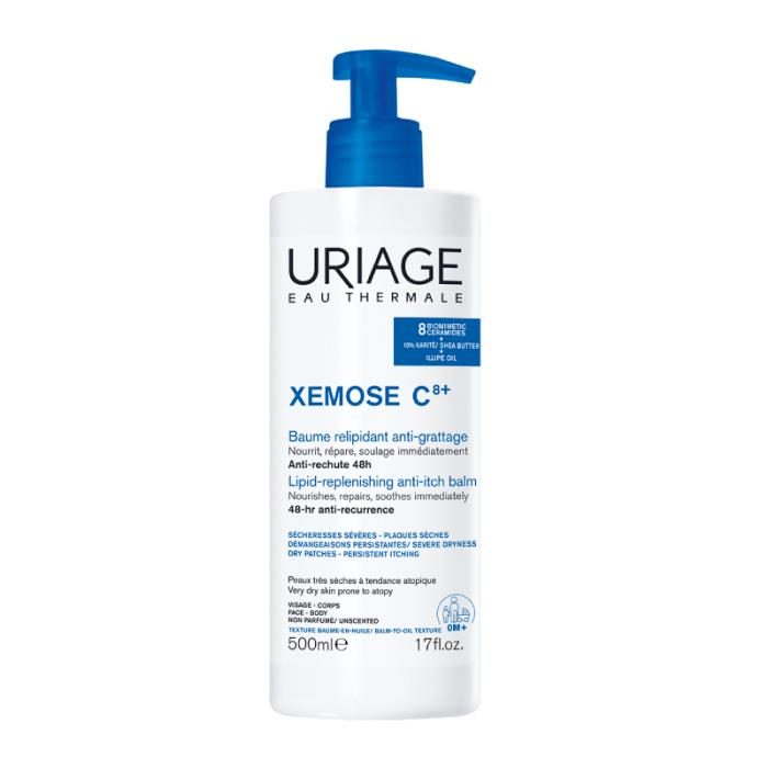 URIAGE Xemose C8+ eļļas balzams sejai un ķermenim 500 ml