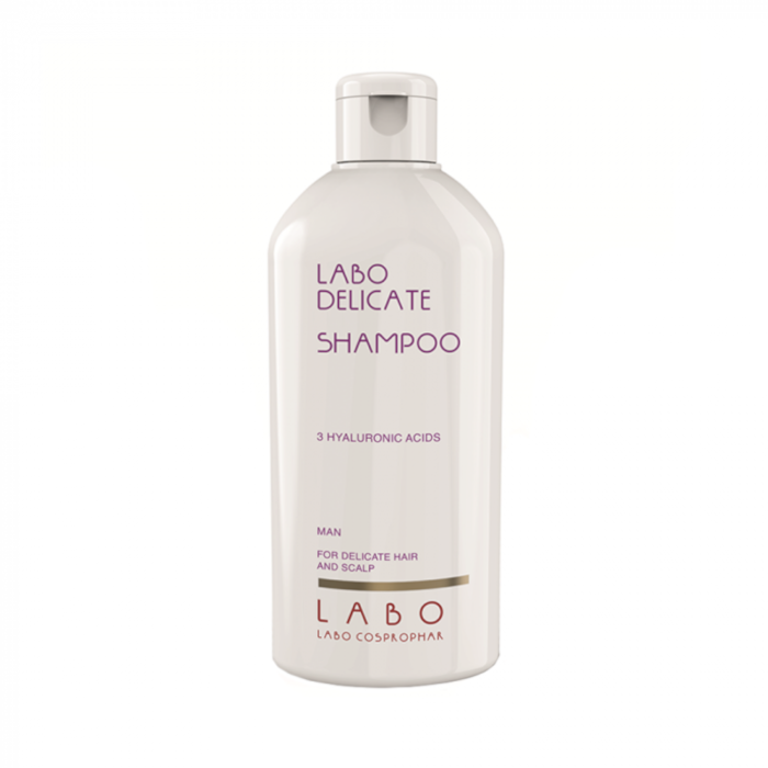 LABO DELICATE Speciāls šampūns jutīgiem matiem un galvas ādai. Vīriešiem 200 ml