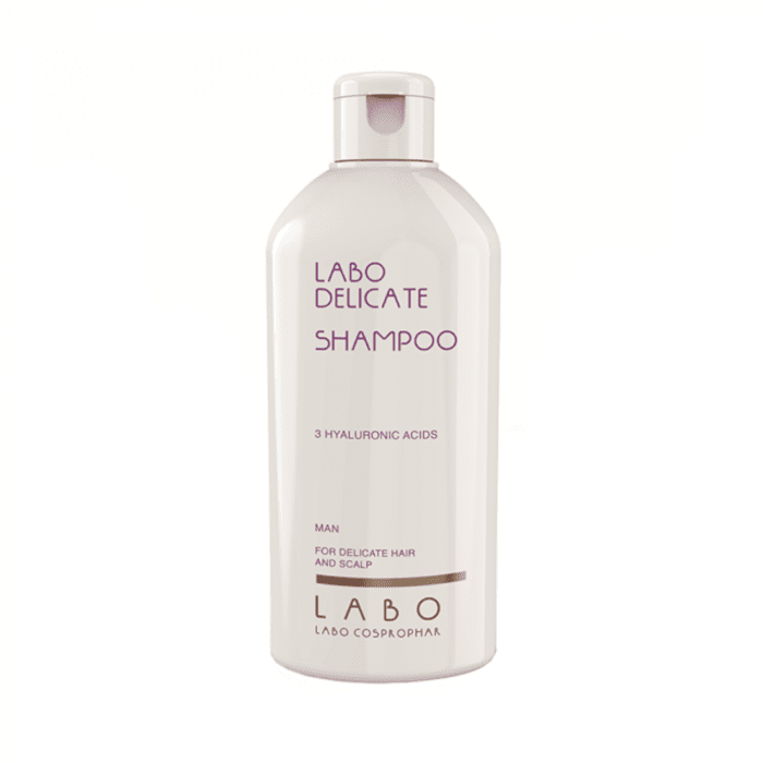 LABO DELICATE Speciāls šampūns jutīgiem matiem un galvas ādai. Vīriešiem 200 ml