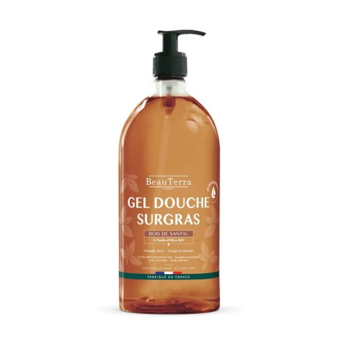 BEAUTERRA Sandalkoka sevišķi bagātīgs dušas gels, ar bio olīveļļu 1000 ml   