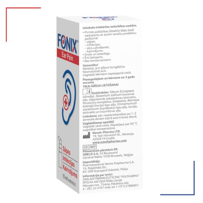 FONIX Ear Pain ausu aerosols 15 ml