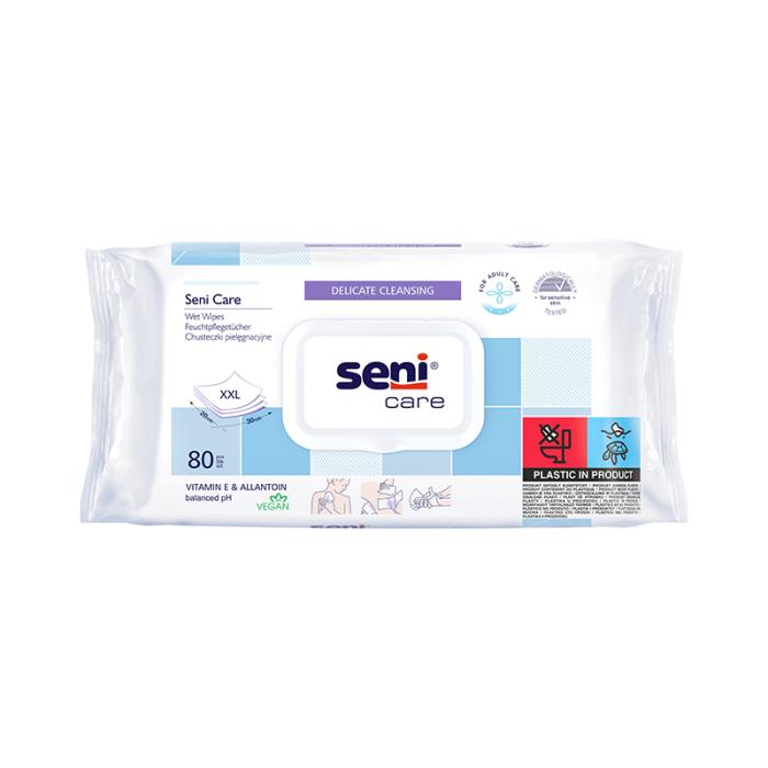 SENI CARE mitrās salvetes N80