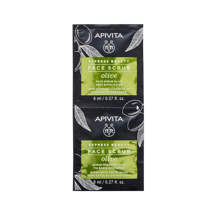 APIVITA EXPRESS BEAUTY sejas skrubis ar olīvām 2 x 8 ml