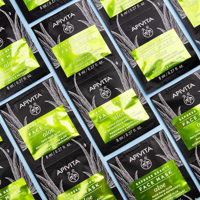 APIVITA EXPRESS BEAUTY Sejas maska ar alveju 2 x 8ml