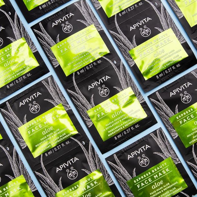 APIVITA EXPRESS BEAUTY Sejas maska ar alveju 2 x 8ml