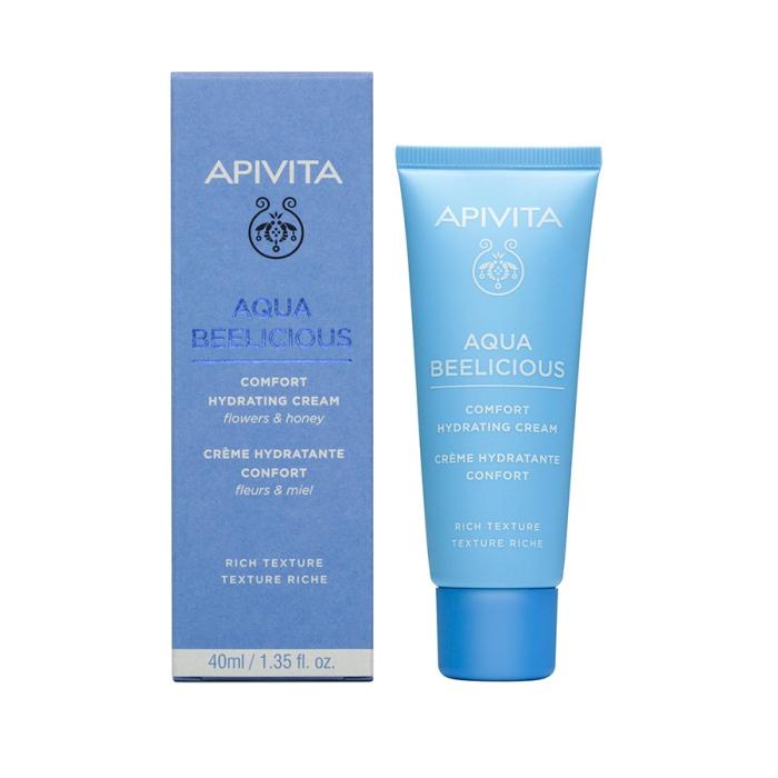 APIVITA AQUA BEELICIOUS COMFORT sejas krēms normālai/sausai ādai, 40 ml
