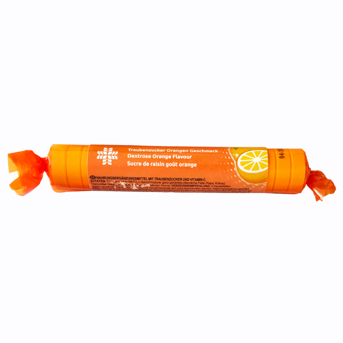 LIVSANE Dekstroze+C vitamīns (apelsīnu) košļājamās tabletes 44 g
