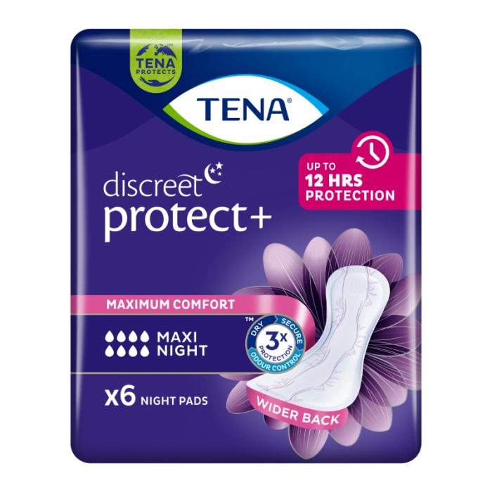 TENA DISCREET MAXI NIGHT paketes urīna nesaturēšanai N6