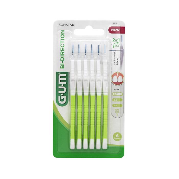 GUM Bi-Direction starpzobu birstītes 0.7mm N6