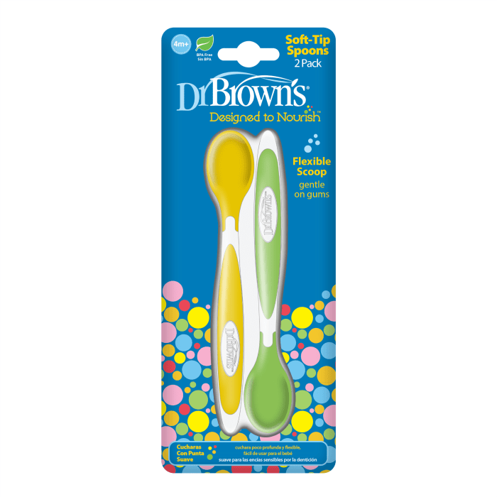 DR.BROWN'S karotītes ar mīkstu karotes galiņu, 2 gab.