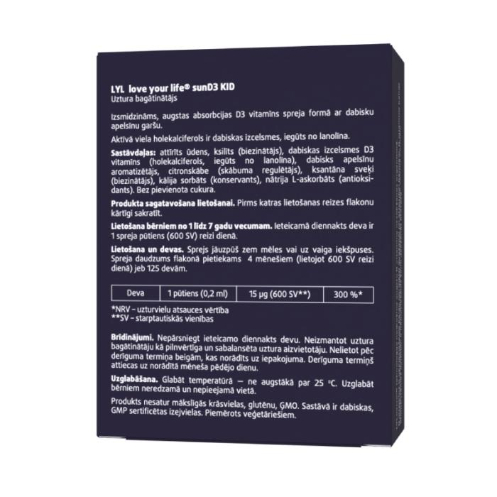 LYL sunD3 KID 600 SV, sprejs, 25 ml