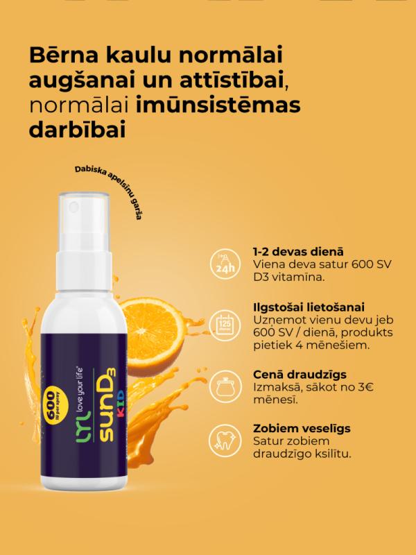 LYL sunD3 KID 600 SV, sprejs, 25 ml