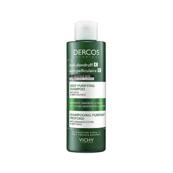 VICHY DERCOS ANTI DANDRUF K.šampūns - skrubis īpaši ciešām taukainām blaugznām, 250ml