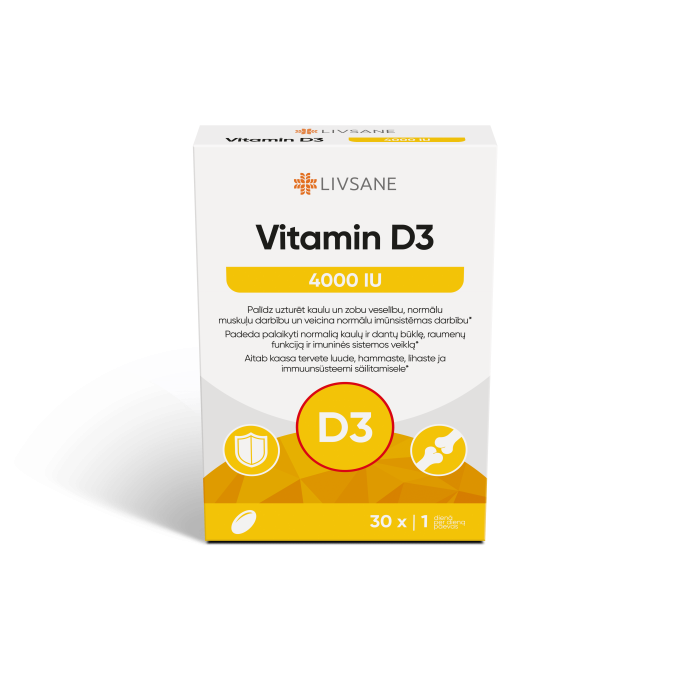 LIVSANE D3 4000 kapsulas N30
