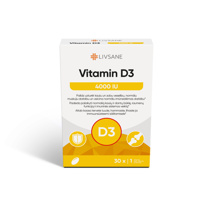 LIVSANE D3 4000 kapsulas N30