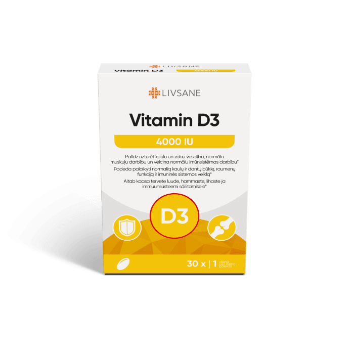 LIVSANE D3 4000 kapsulas N30