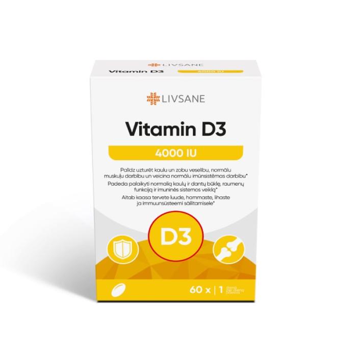 LIVSANE D3 4000 kapsulas N60