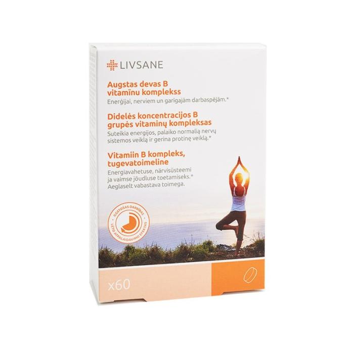 LIVSANE Augstas devas B vitamīnu komplekss N60