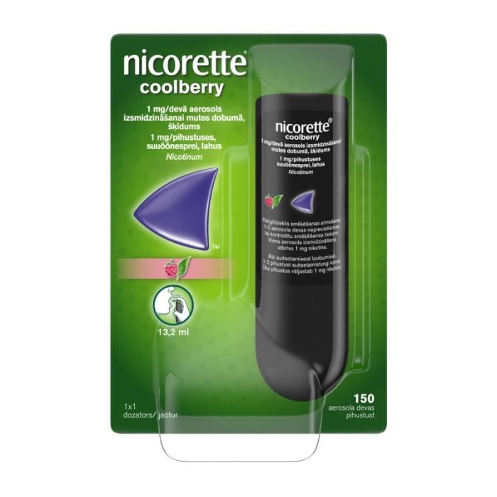 NICORETTE Cool berry 1mg/deva aerosols 150 devas N1