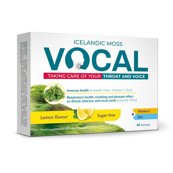 VOCAL ar citrona garšu sūkājamās pastilas N24