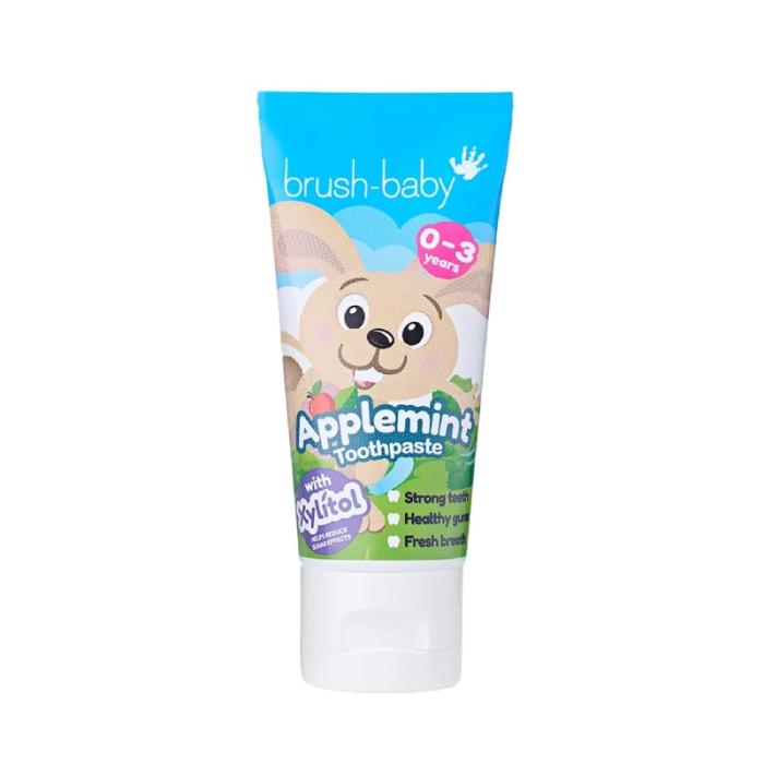 BRUSH-BABY Applemint zobu pasta (0-3gadi) 50 ml