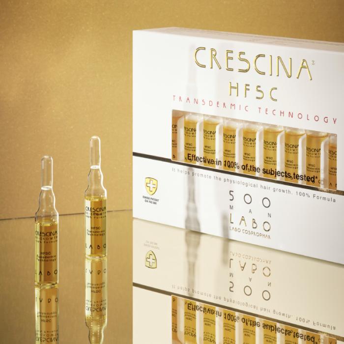 CRESCINA Transdermic ampulas matu augšanai vīriešiem, intensitāte 500, N20