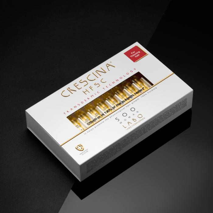 CRESCINA Transdermic ampulas matu augšanai sievietēm, intensitāte 500, N20