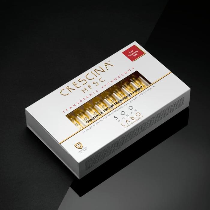 CRESCINA Transdermic ampulas matu augšanai sievietēm, intensitāte 500, N20