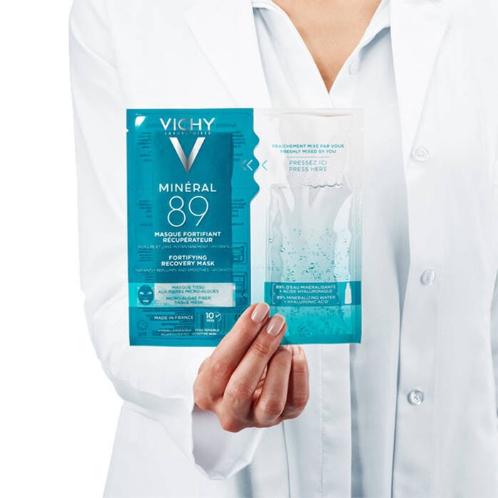 VICHY Mineral 89 stiprinošā atjaunojošā salvetes tipa sejas maska, 29g