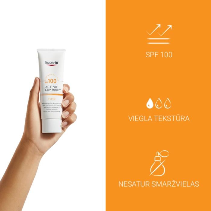 EUCERIN Actinic control MD SPF100 fluīds ar augstu UVA/UVB aizsardzību 80 ml