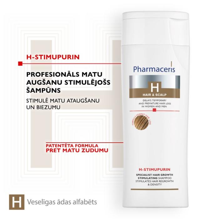 PHARMACERIS H-Stimupurin matu augšanu veicinošs šampūns 250 ml