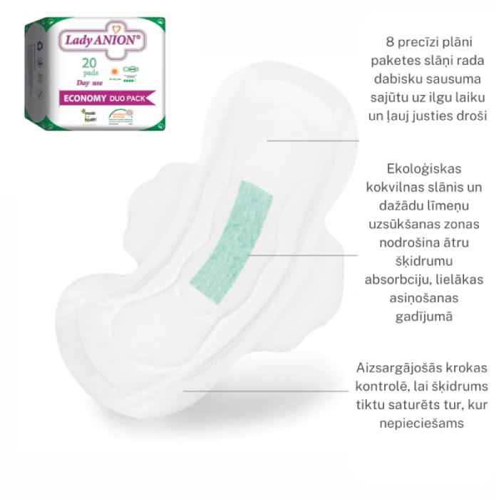 LADY ANION Day Use Duo Pack higiēniskās paketes N20