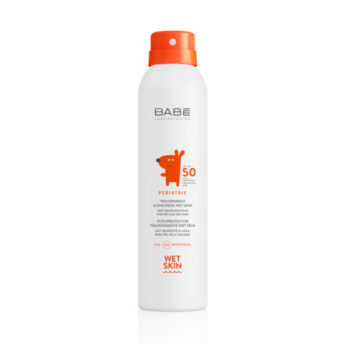 BABE Pediatric Sun SPF50 caurspīdīgs aizsarglīdzeklis mitrai ādai 200ml